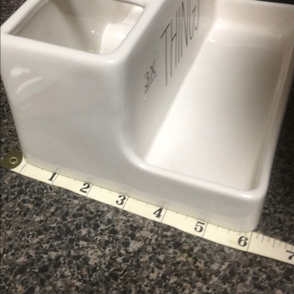 Rae Dunn Ceramic Caddy. Use for Hair Brush Comb or Makeup 💄. 👍🏼 - Picture 3 of 5